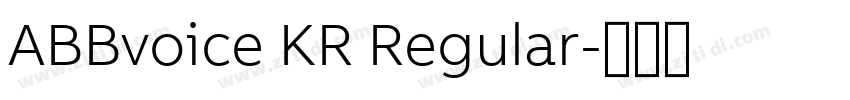 ABBvoice KR Regular字体转换